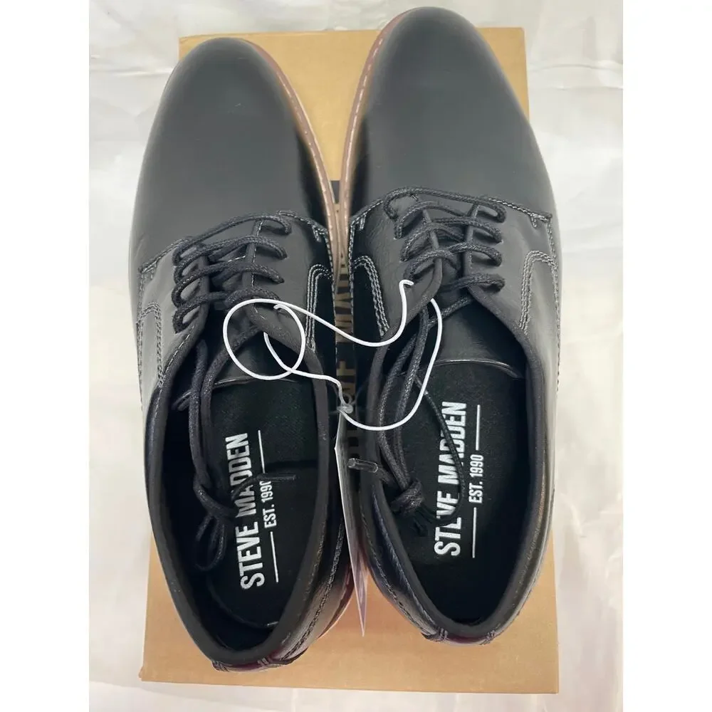 Steve Madden P Jansen Black Men’s Oxford Dress Shoes Size 9 New in Box
